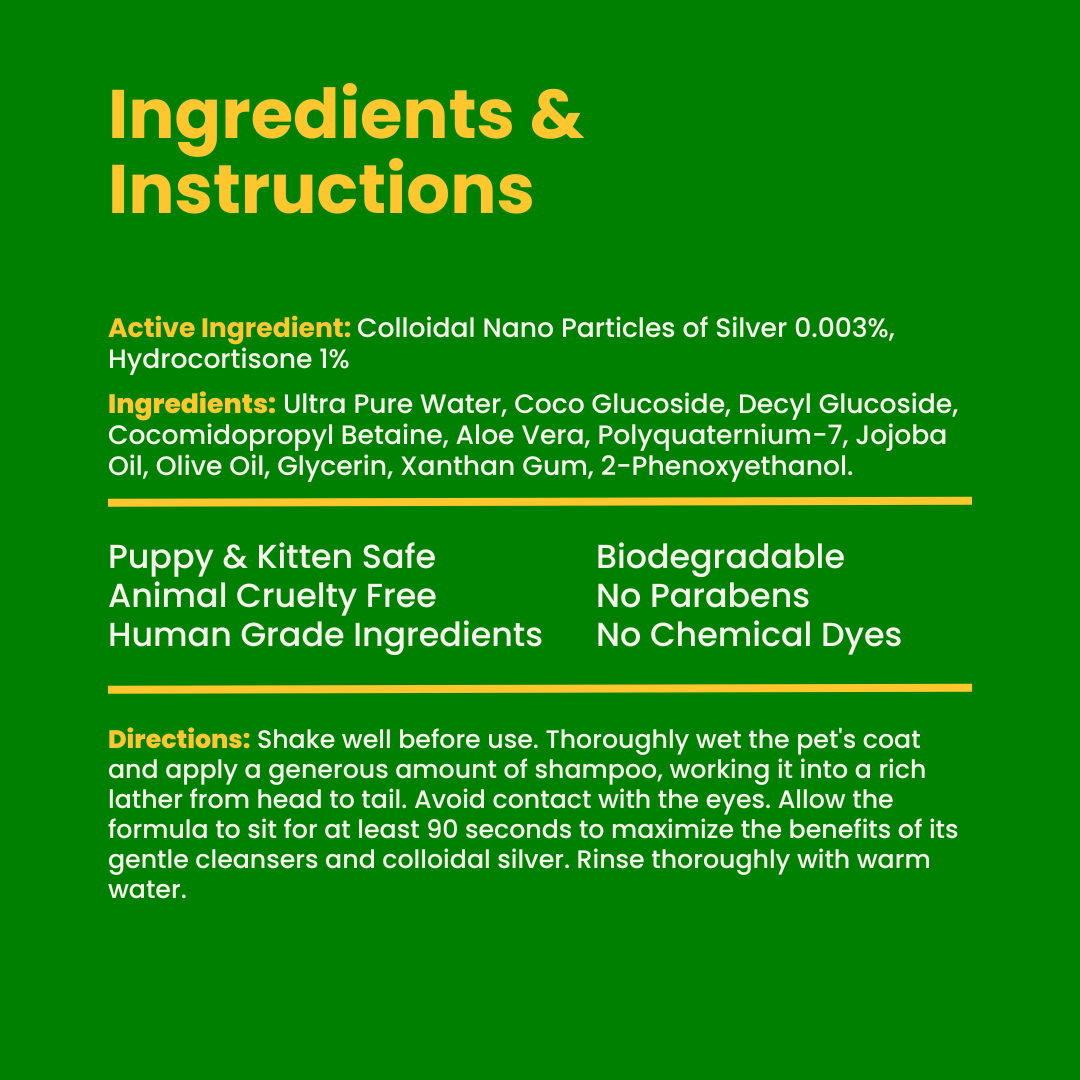 Sensitive Skin Shampoo | Hypoallergenic with Hydrocortisone